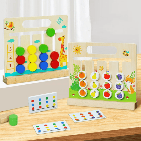 Wooden Logic Game – Educational Color Matching Toy | - Elegant Households KE