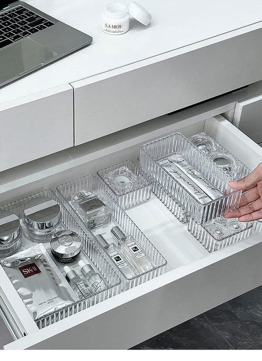 10 - Piece Drawer Organizer Set – Non - Slip, Stackable Multipurpose Storage Bins | - Elegant Households KE