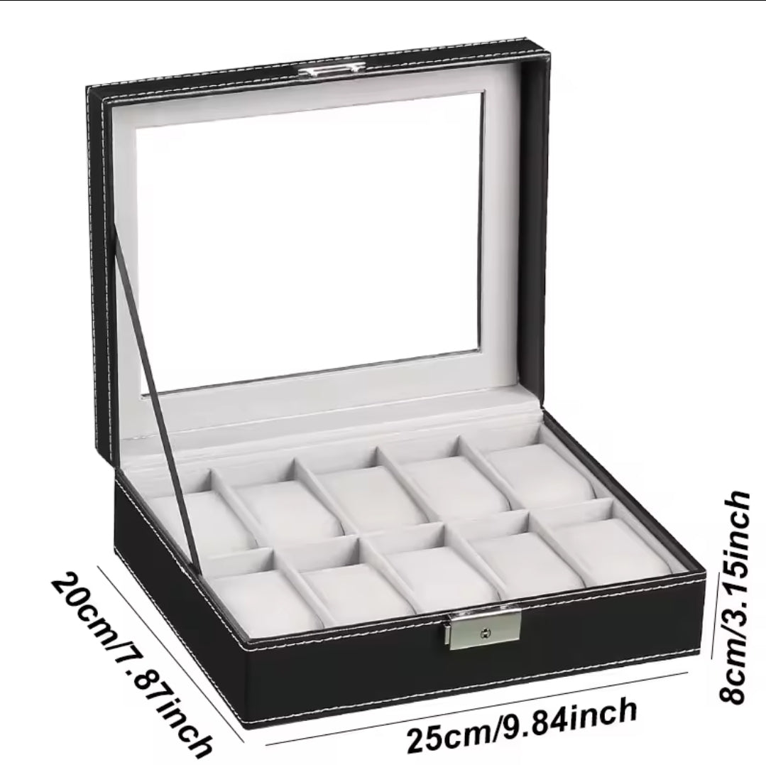 10 slots watch Organizer/storage box | - Elegant Households KE