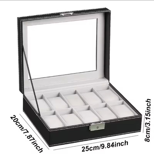 10 slots watch Organizer/storage box | - Elegant Households KE