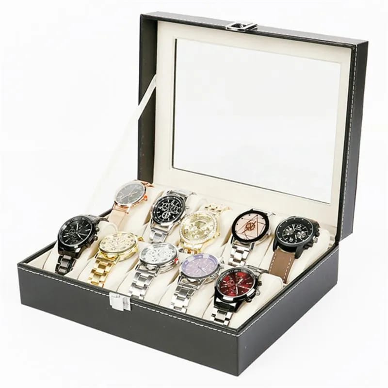 10 slots watch Organizer/storage box | - Elegant Households KE