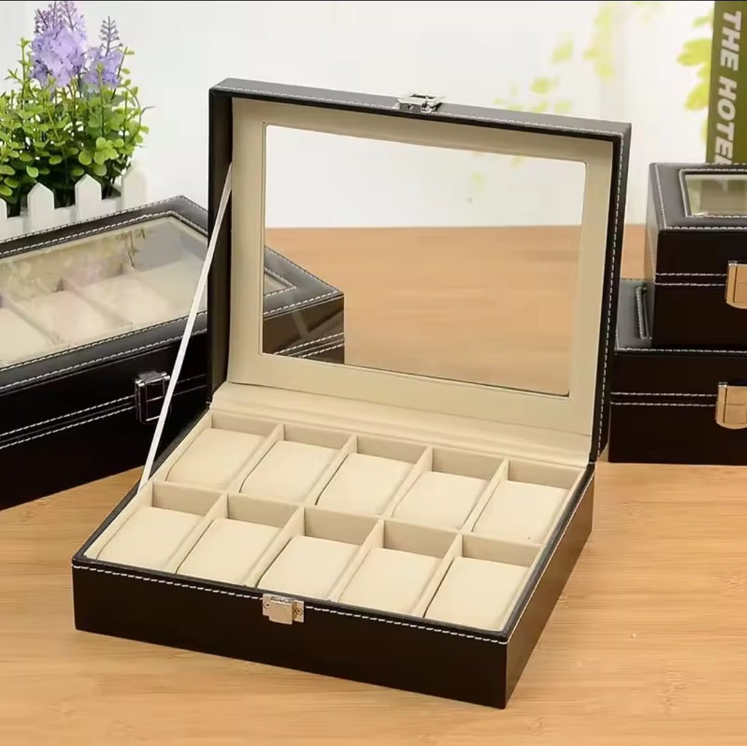 10 Slots Watch Organizer/Storage Box | - Elegant Households KE