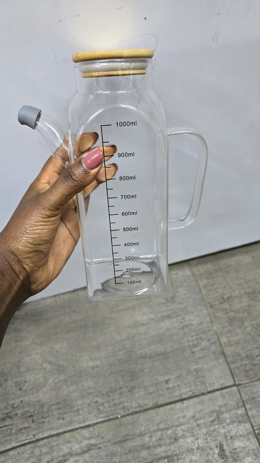 1000ml Square Shaped Oil Jar | - Elegant Households KE