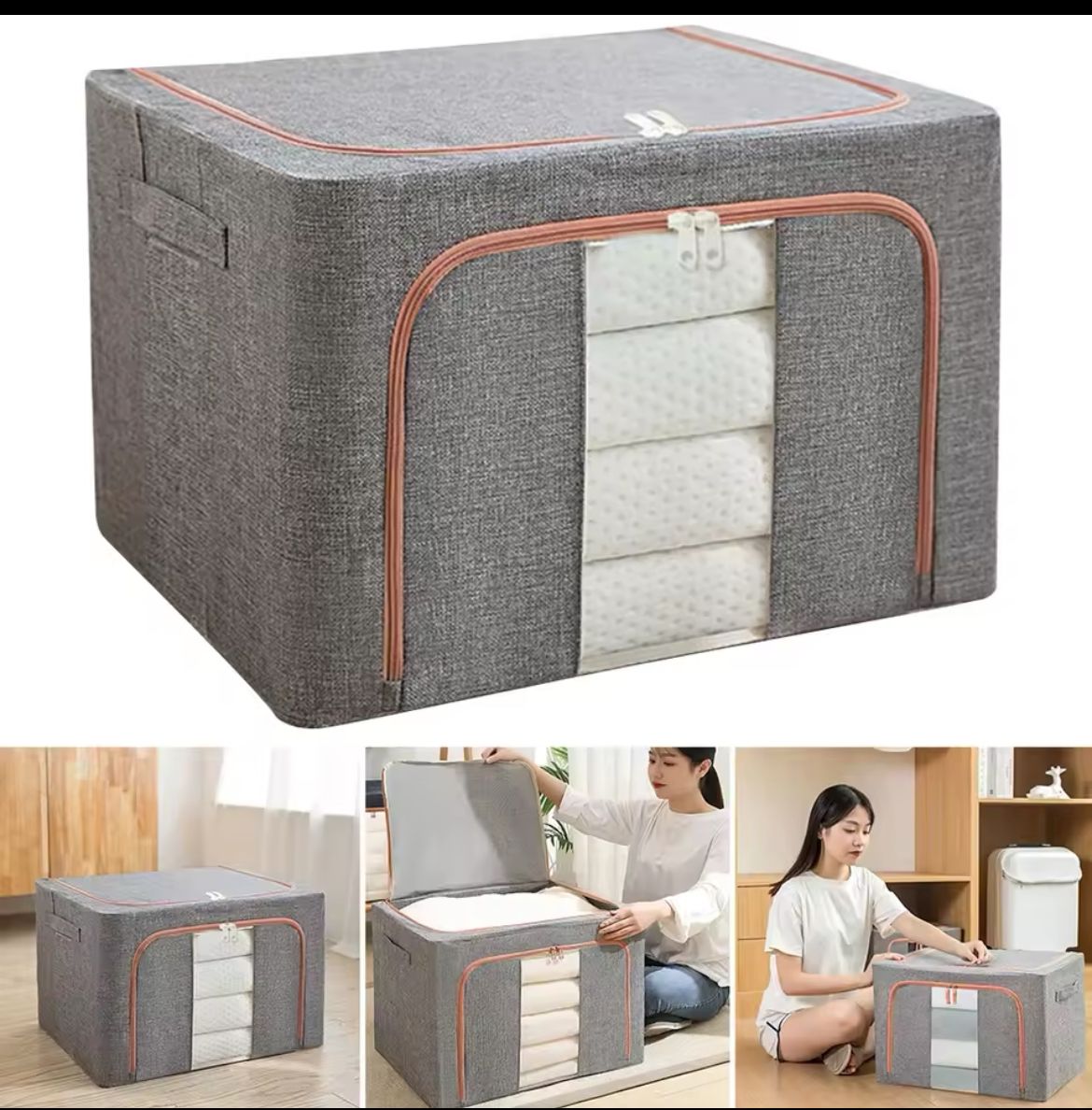 100L Zipped Storage box/ wardrobe organiser  | - Elegant Households KE