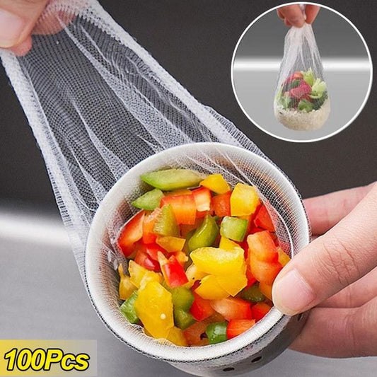 100pcs Sink Strainer Trash Bags | - Elegant Households KE