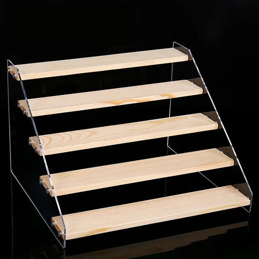 4 Tier Bamboo and Acrylic multi purpose stand