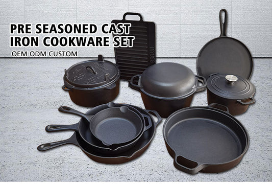 Preseasoned cast-iron set