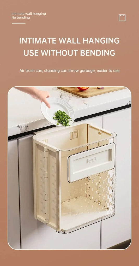 10L Wall - mounted Rubbish Bin Kitchen Waste Bin | - Elegant Households KE