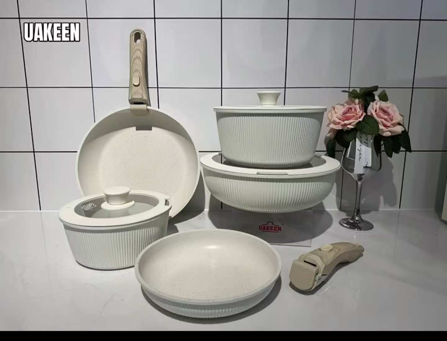 10pcs Detachable Handle Cookware Set Kenya – Non Stick Kitchen Set