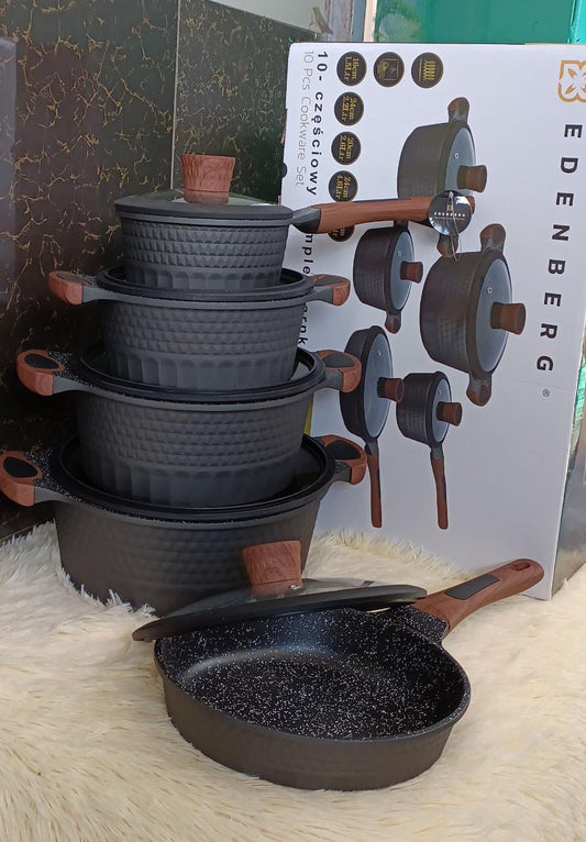 10pcs Edenberg Cookware set/Pots | - Elegant Households KE