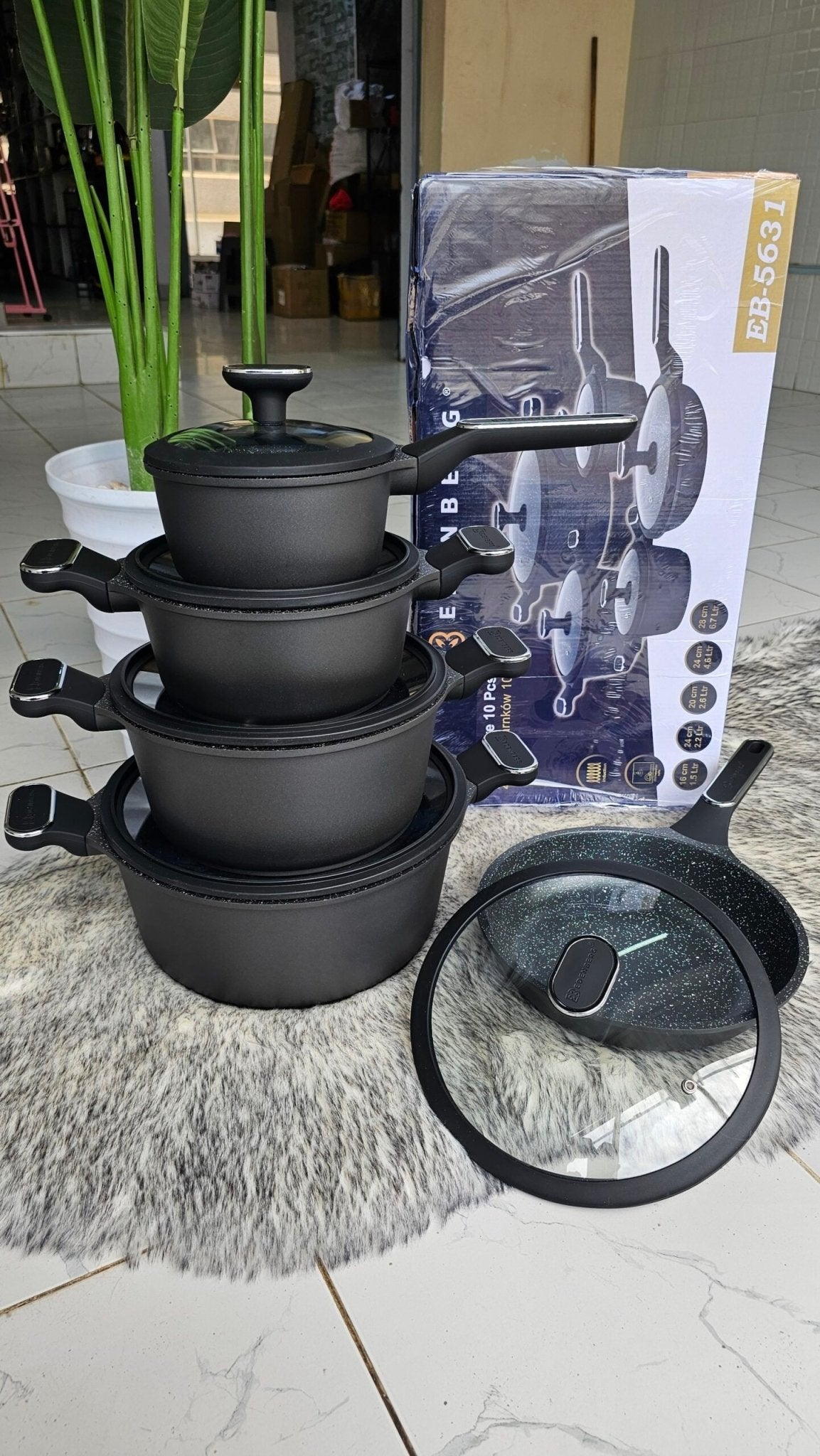 10pcs Edenberg Cookware set/pots | - Elegant Households KE