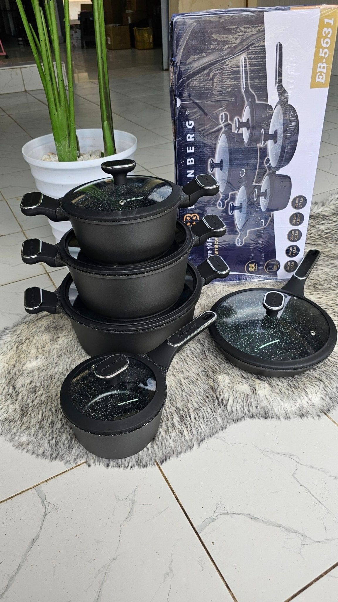 10pcs Edenberg Cookware set/pots | - Elegant Households KE