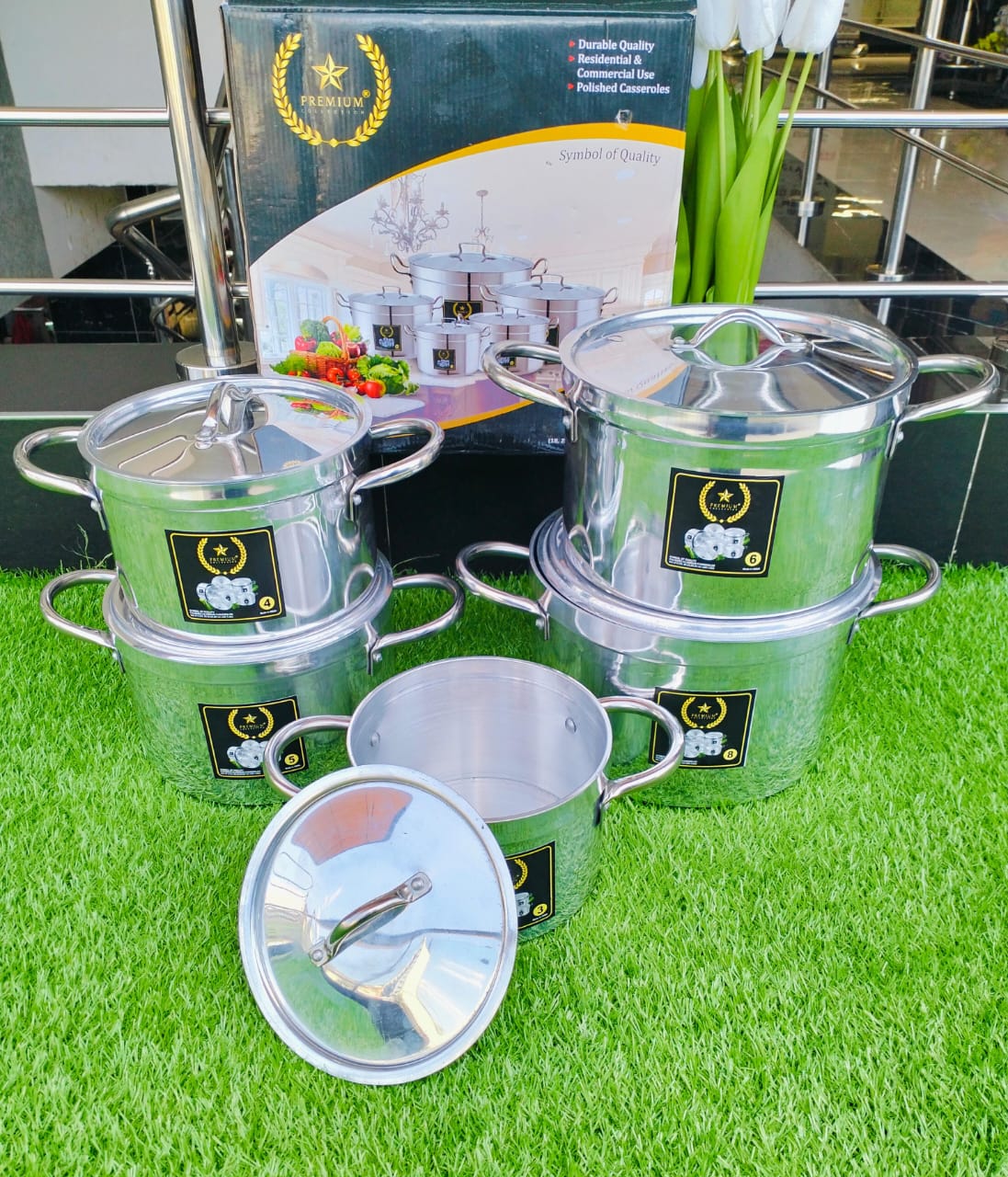 10pcs High Quality Alluminium Cookware set | - Elegant Households KE