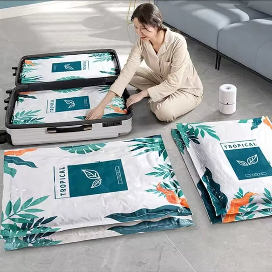 10pcs set Vacuum compression storage bags (with electric pump) | - Elegant Households KE