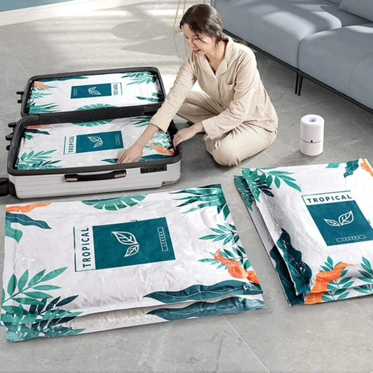 10pcs set Vacuum compression storage bags (with electric pump) | - Elegant Households KE
