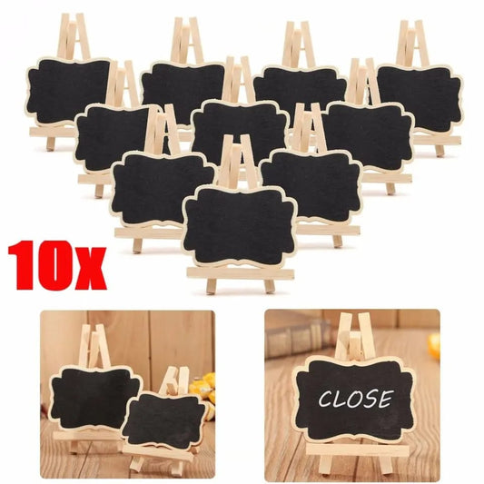 10pcs Wooden Mini chalkboards | - Elegant Households KE
