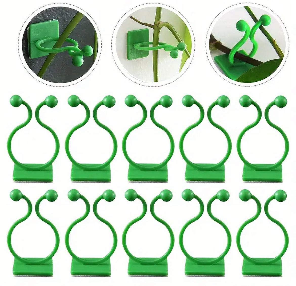 10pcs/lot Invisible Wall Rattan Clamp Clip Plant Climbing Wall Clip Wall Vines Fixture Wall Sticky Hook Holder | - Elegant Households KE