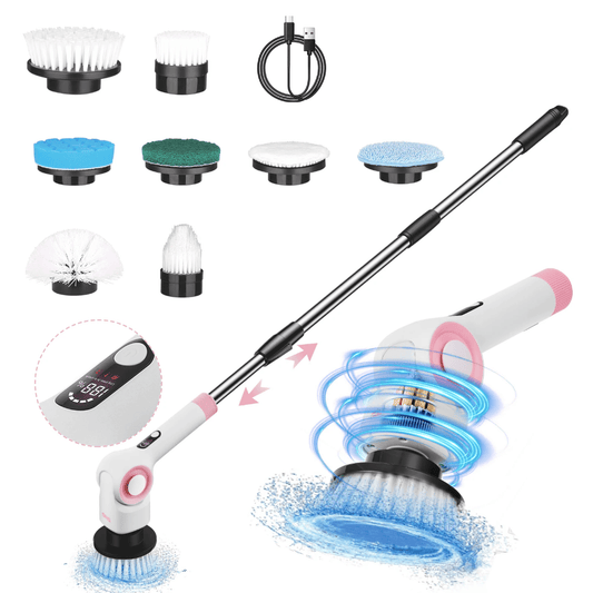 11 - in - 1 Electric Spin Scrubber 25W – Rechargeable Cleaning Brush | - Elegant Households KE