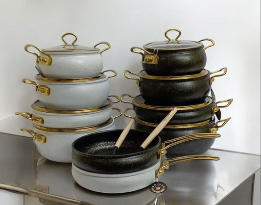 11 pc donar granite cookware set | - Elegant Households KE