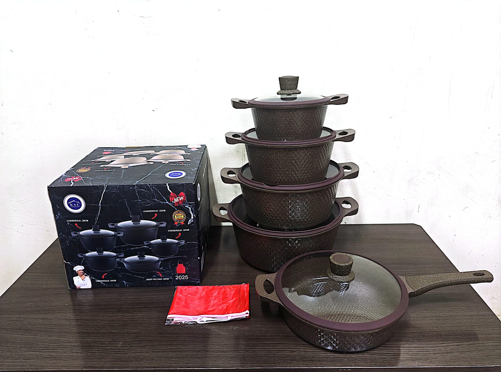 11 pc silicone KAl granite cooker set | - Elegant Households KE