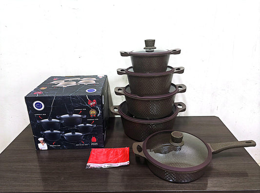 11 pc silicone KAl granite cooker set | - Elegant Households KE