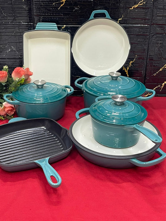 11pcs Cast Iron Cooking Set | - Elegant Households KE