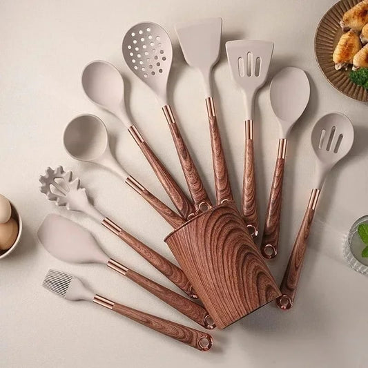 11pcs Silicone Spoon Set | - Elegant Households KE