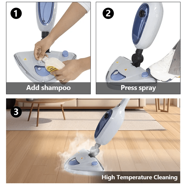 12 in 1 Handheld Electric Carpet/ Sofa/ Floor Steam mop | - Elegant Households KE