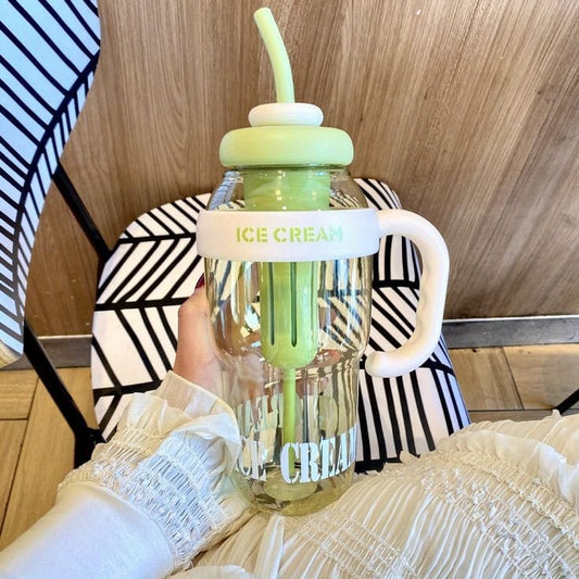 1200ml Cute Water Bottle with Straw. | - Elegant Households KE