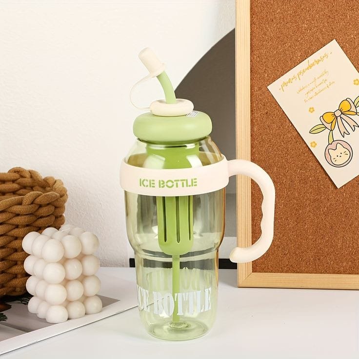 1200ml Cute Water Bottle with Straw. | - Elegant Households KE