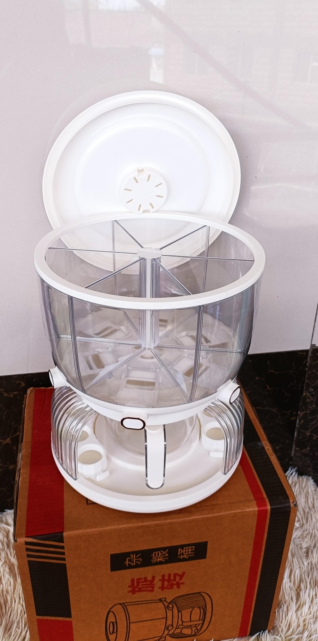 12kgs Partitioned cereal dispenser | - Elegant Households KE