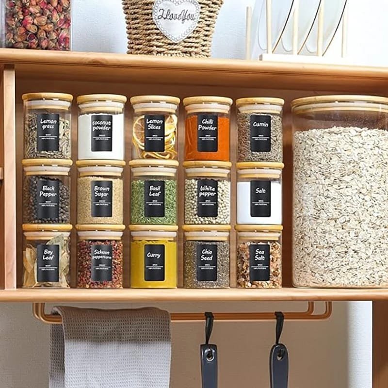 12pcs Round spice Jar set | - Elegant Households KE