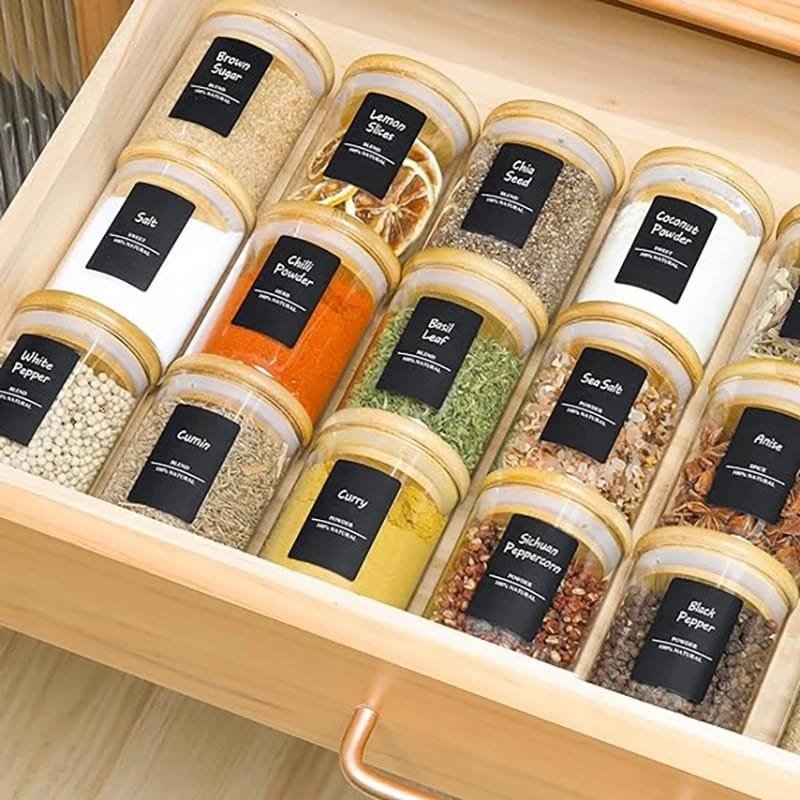 12pcs Round spice Jar set | - Elegant Households KE