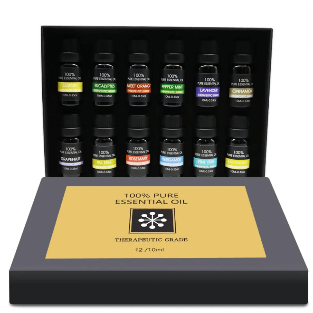 12pcs set 100% Pure Natural Aromatherapy Essential Oils | - Elegant Households KE