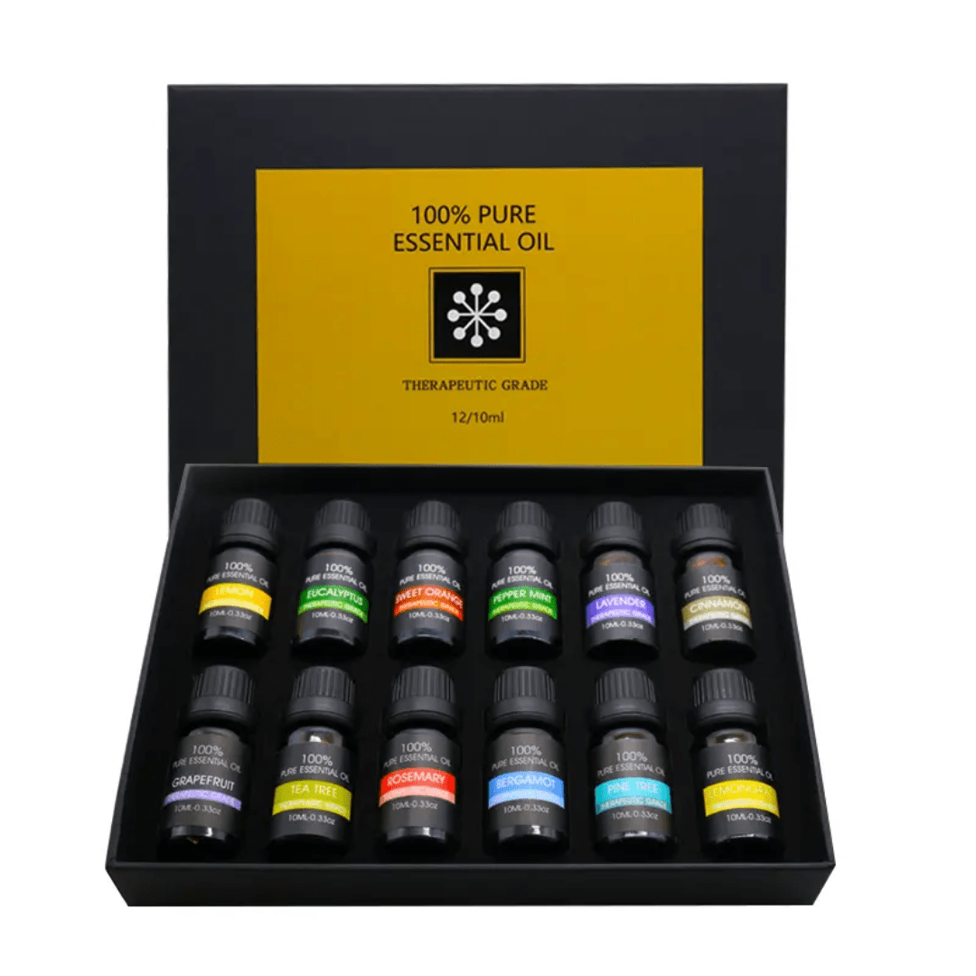 12pcs set 100% Pure Natural Aromatherapy Essential Oils | - Elegant Households KE