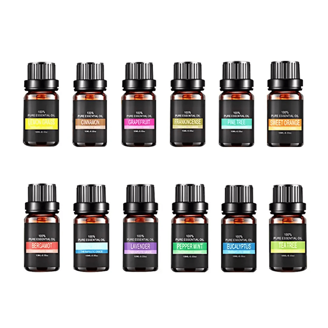 12pcs set 100% Pure Natural Aromatherapy Essential Oils | - Elegant Households KE