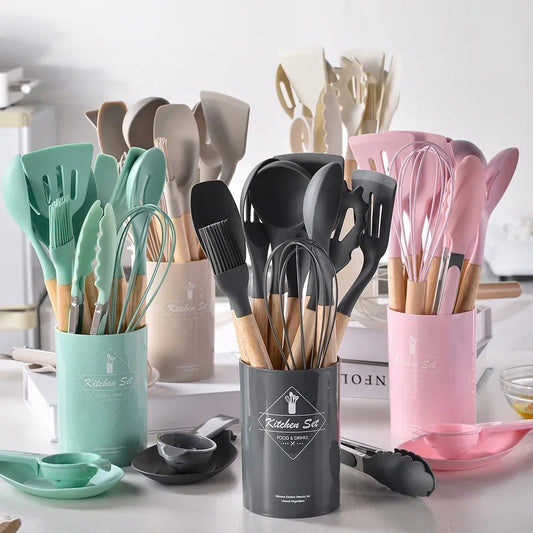 12pcs Silicone spoon set | - Elegant Households KE