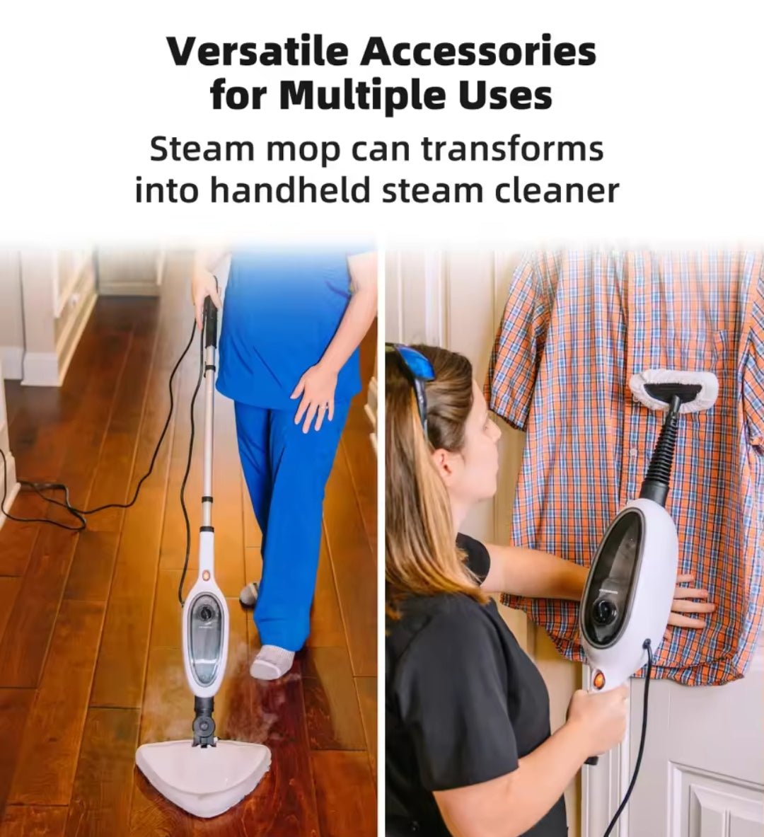 1300W 10 in 1 Multifunction Steam Cleaner, Hygienic Floor Cleaning, Steam Mop* | - Elegant Households KE