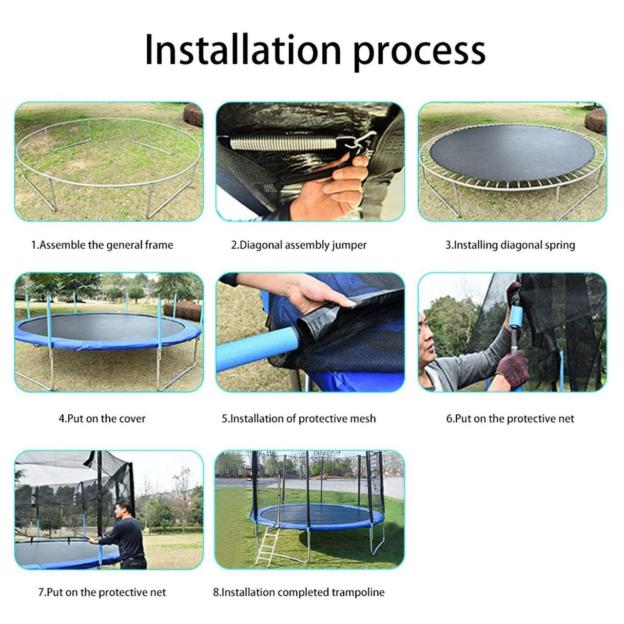 14 FT Trampoline with Safety Enclosure Net | - Elegant Households KE