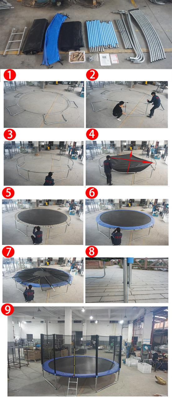14 FT Trampoline with Safety Enclosure Net | - Elegant Households KE