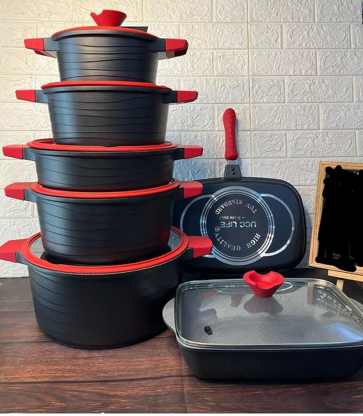 14pcs HausRoland Granite Cookware Set | - Elegant Households KE