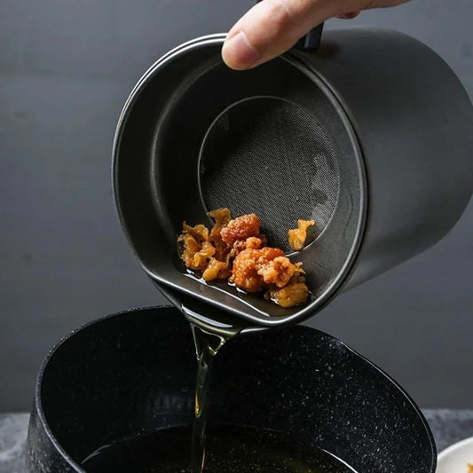 1.5 Oil Metallic Black Sieve | - Elegant Households KE