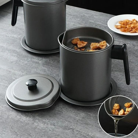 1.5 Oil Metallic Black Sieve | - Elegant Households KE