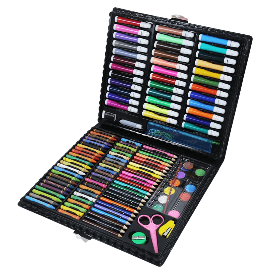 150 Piece Kids Art Set with Markers Crayons & Paints | - Elegant Households KE