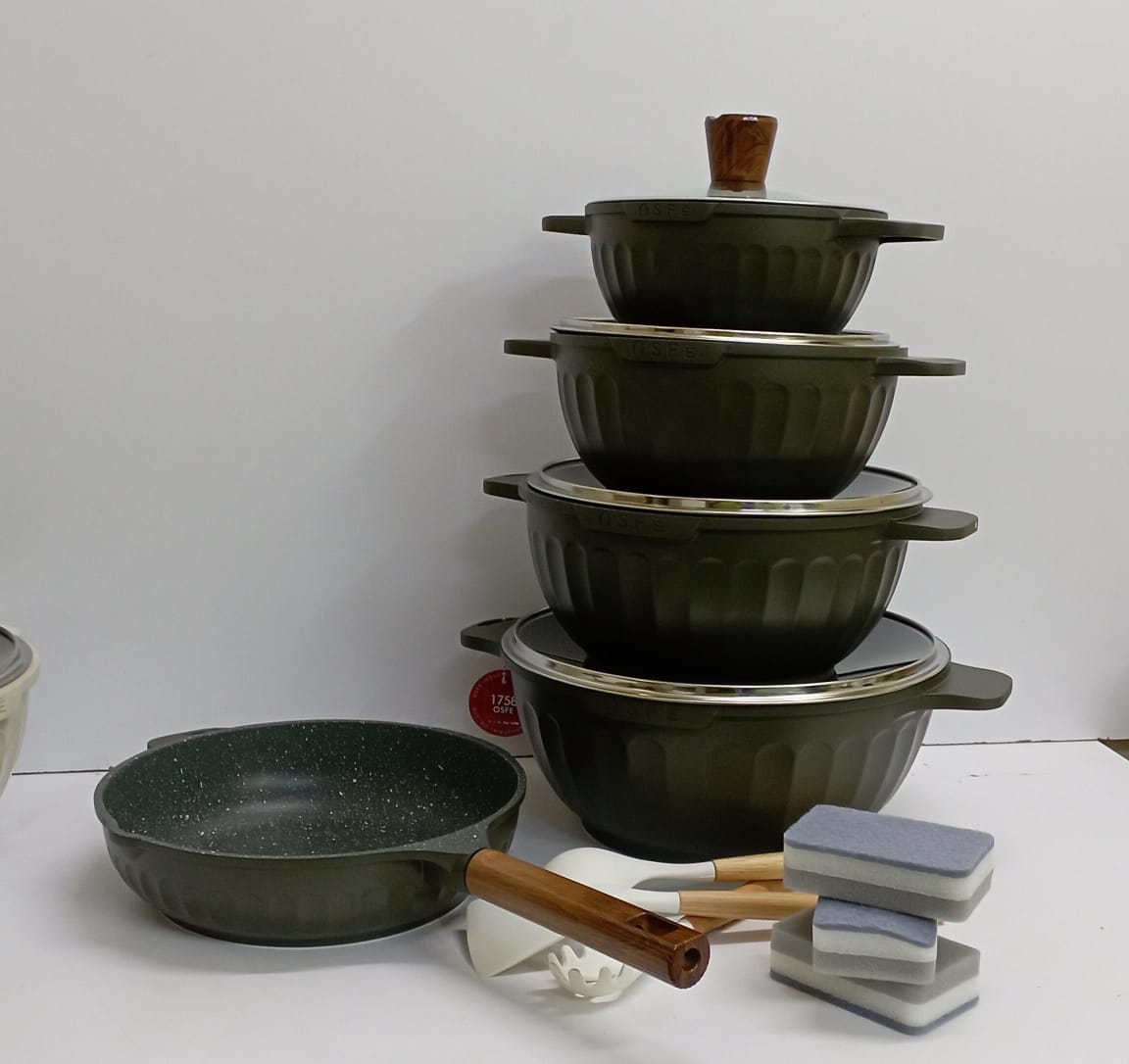 15PCS GRANITE COATING KITCHEN COOKWARE SET | - Elegant Households KE