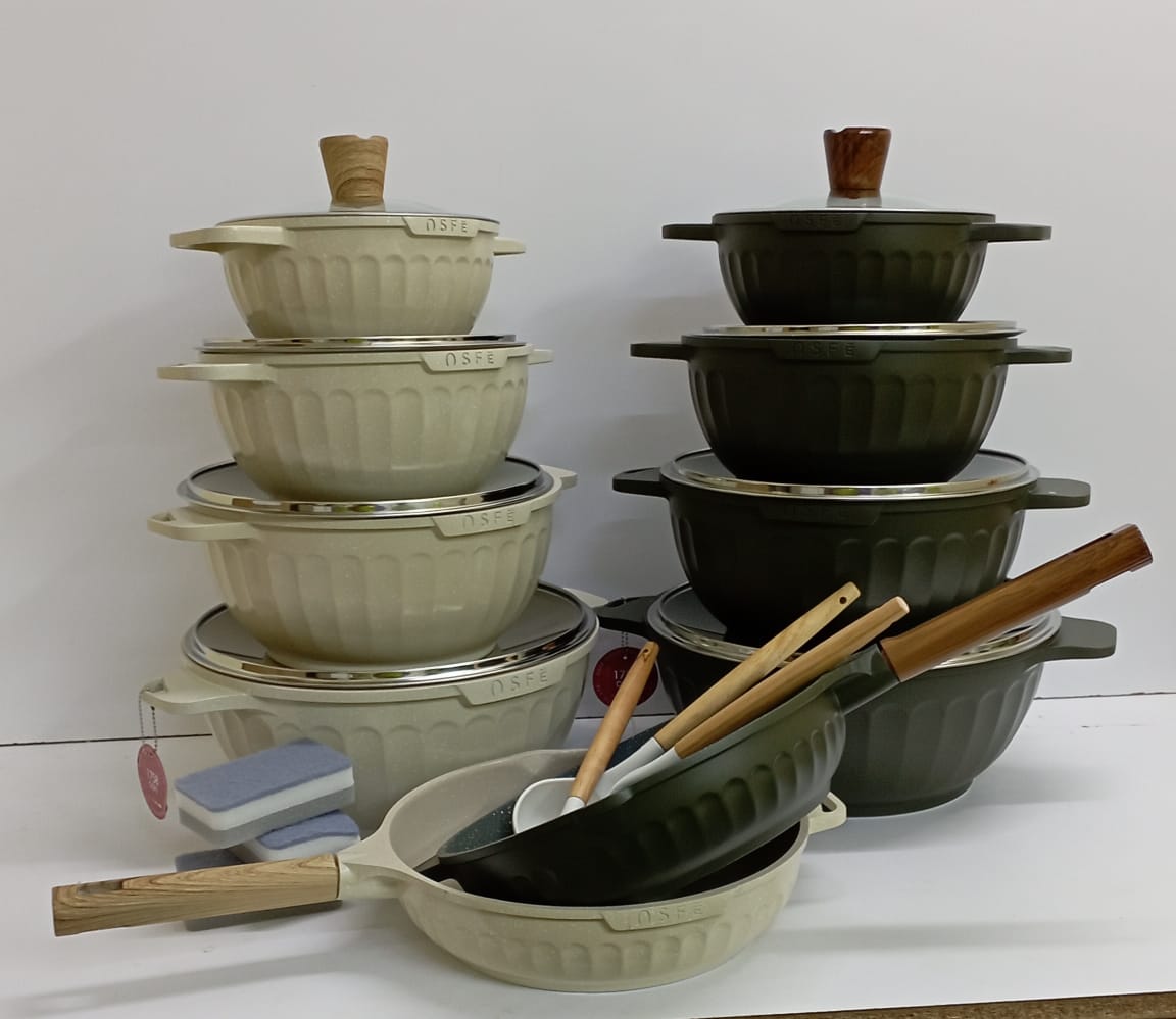 15PCS GRANITE COATING KITCHEN COOKWARE SET | - Elegant Households KE