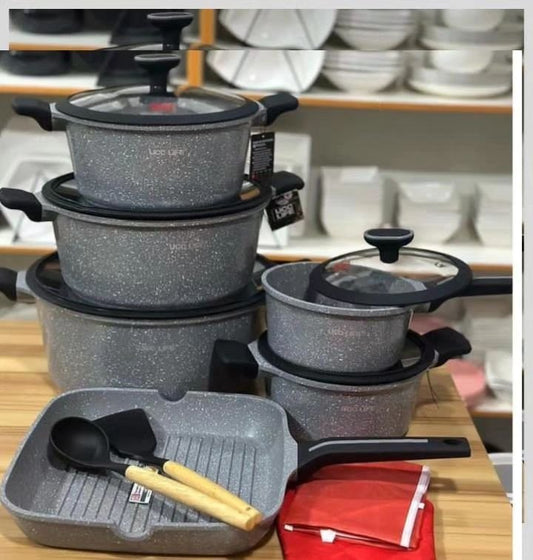 16pcs UCC LIFE Cookware Set | - Elegant Households KE