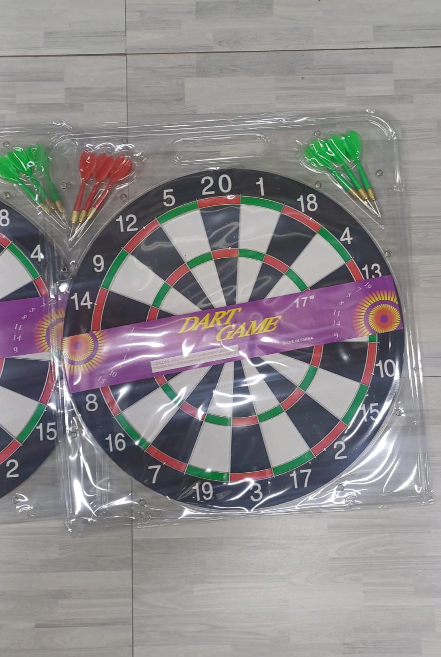 17 Inch Dart Board Game Set with Darts | - Elegant Households KE