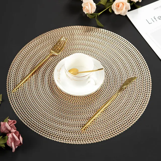 6pcs pvc non-woven table mats 