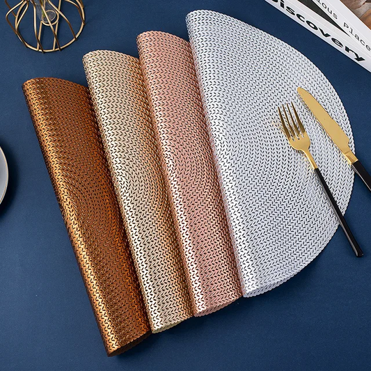 6pcs pvc non-woven table mats 